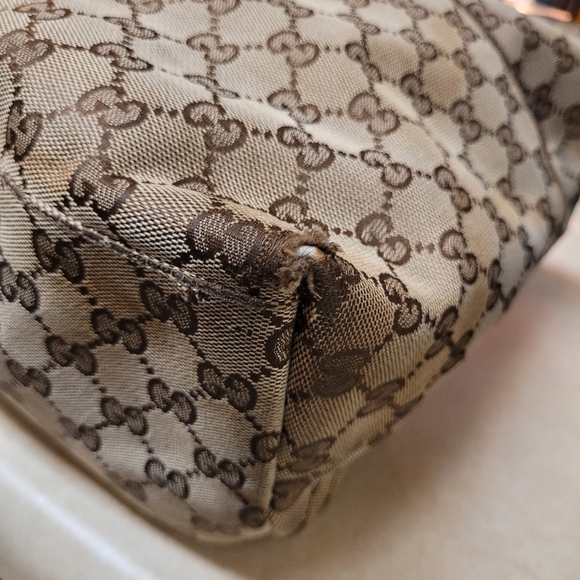 🔹️ GUCCI🔹️ Vintage sherry line large tote bag ✨️ - Picture 9 of 17